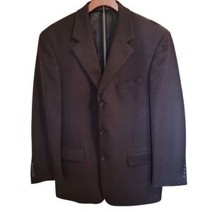 Andrew Fezza Blazer Black 39R 100% Cashmere 3-Button‎ Sport Coat Quiet Luxury